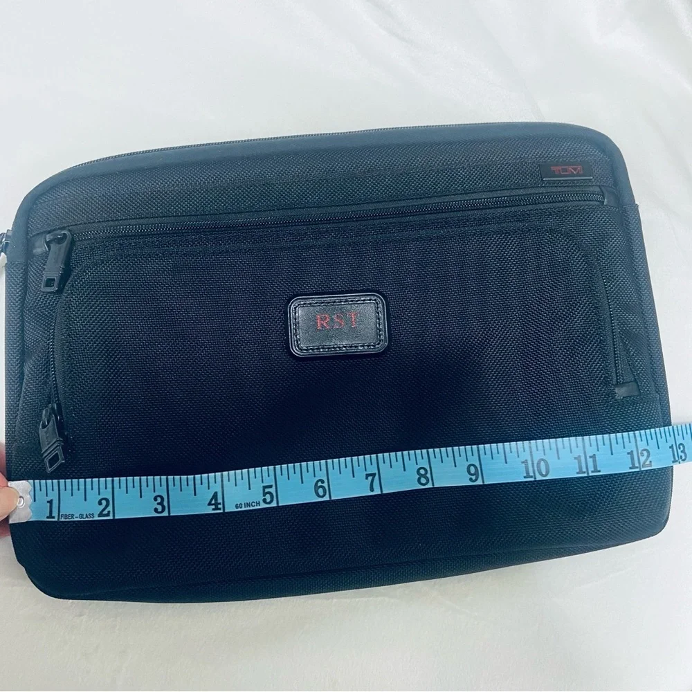 Tumi Black Laptop Bag with Zipper Closure